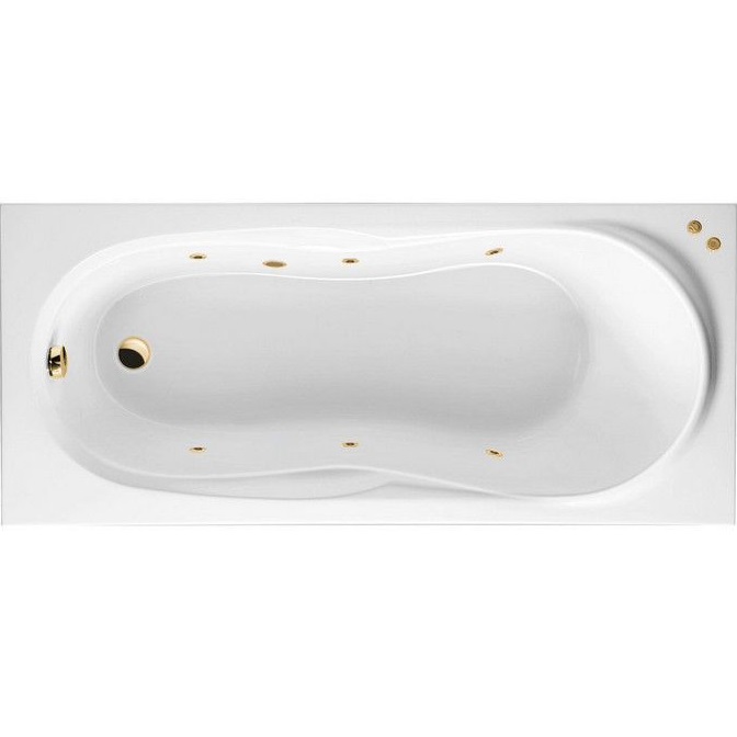 Ванна гидромассажная Excellent Sekwana "SOFT" WAEX.SEK17.SOFT.GL 170x75 (золотой, белый), каркас, слив-перелив